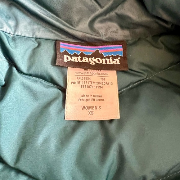Patagonia Women's Green Prow Down Puffer Jacket XS - Picture 8 of 8